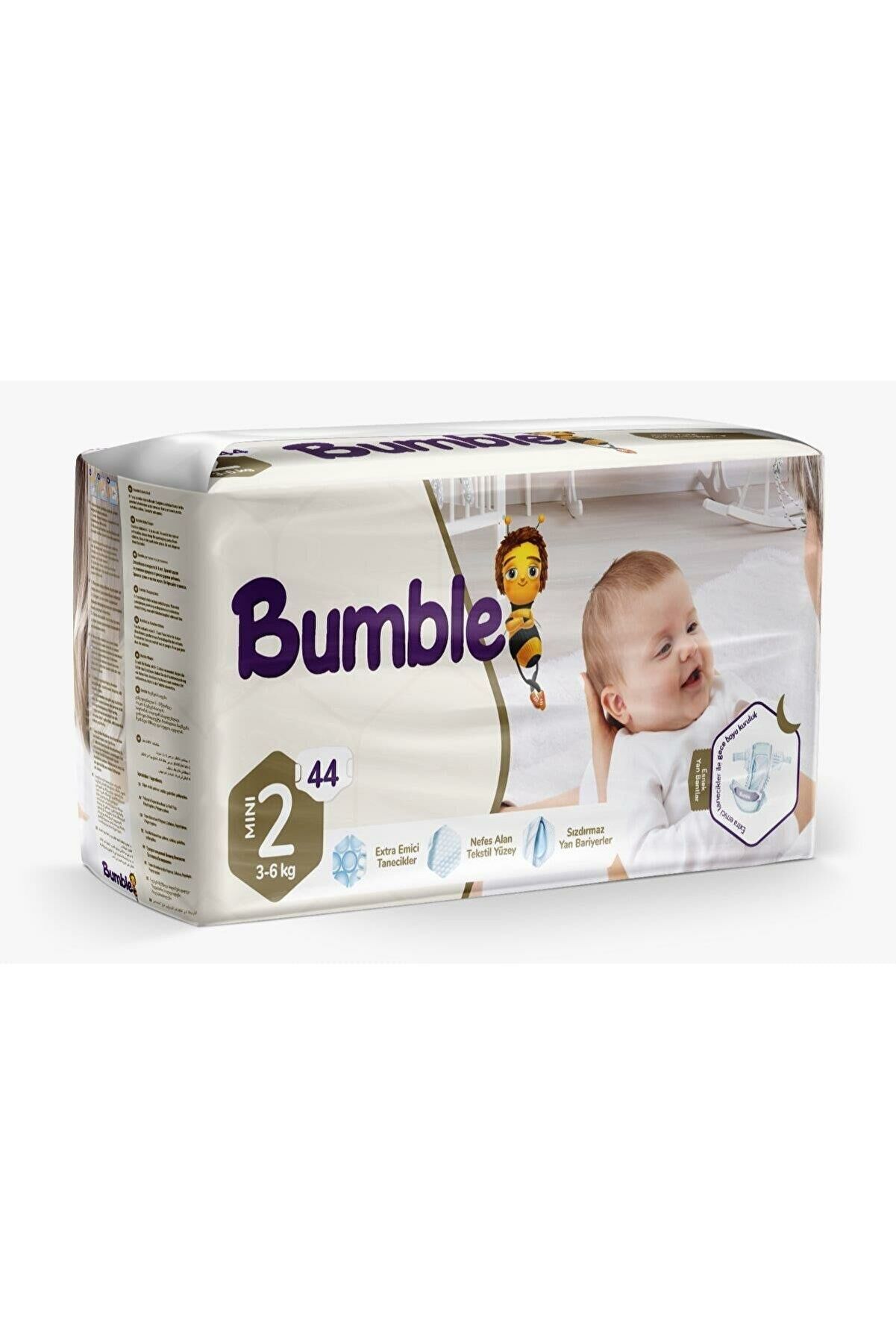 BUMBLE 2 Numara Mini Bebek Bezi Eko Paket (3-6) kg 44 Adet
