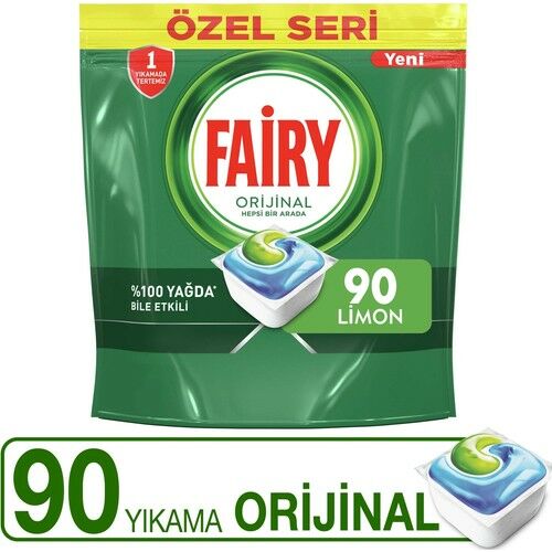 Fairy Hepsi Bir Arada 90 Yıkama Bulaşık Makinesi Deterjanı Tableti / Kapsülü Orijinal Özel Seri