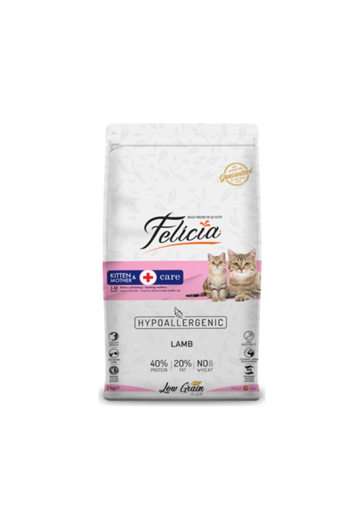 Felicia Az Tahıllı 12 Kg Anne Ve Yavru Kuzu Etli Hypoallergenic Kedi Maması