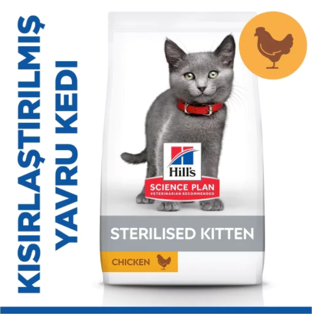 Hill's Kitten Sterilised Tavuklu Yavru Kedi Maması 1,5kg