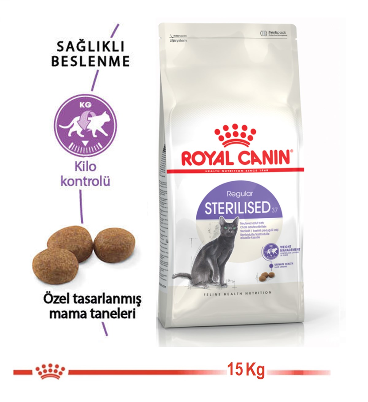 Royal Canin Sterilised 37 Kisirlaştirilmiş Kedi Mamasi 15 Kg