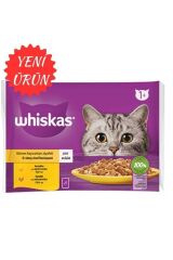 Whiskas Pure Delight Kümes Hayvanları Ziyafeti Tavuklu Hindili 4x85 Gr(13 ADET)