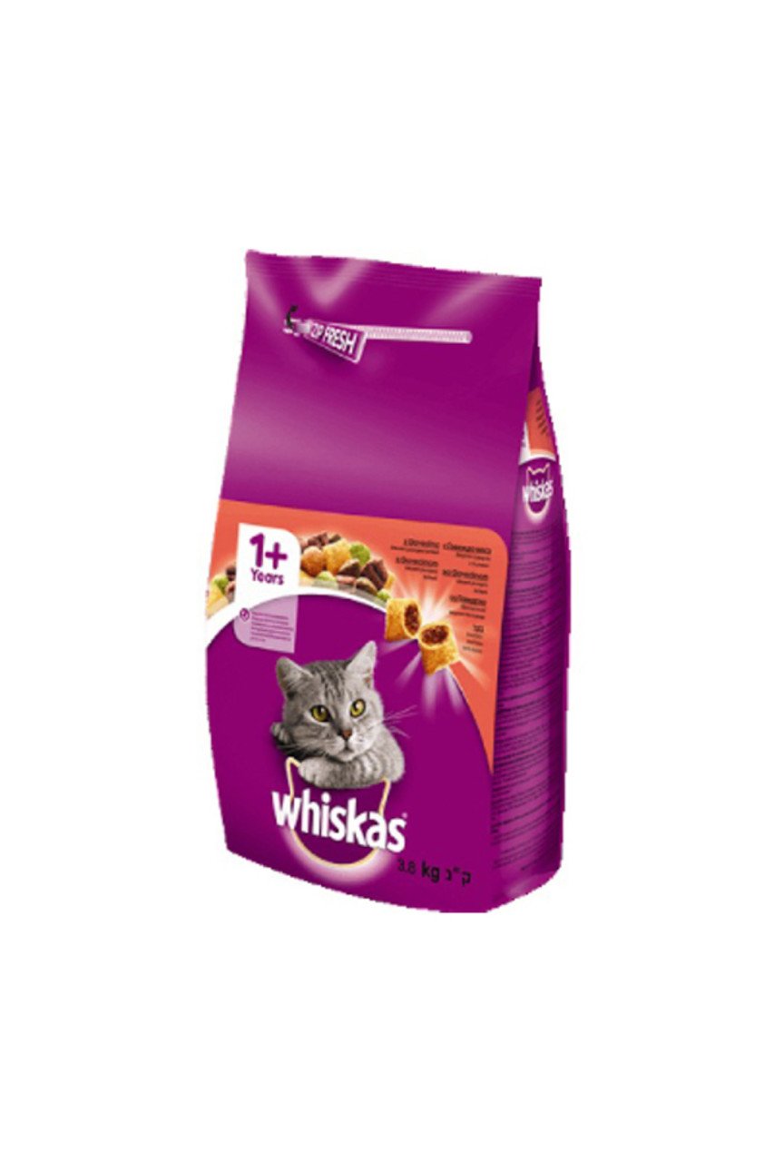 Whiskas Sığır Etli Yetişkin Kuru Kedi Maması 3,8 Kg