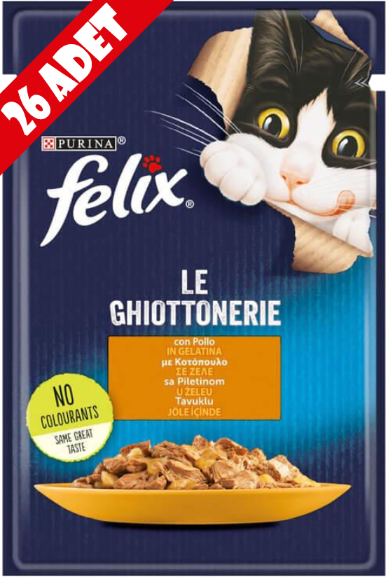 Felix Tavuk Etli Kedi Yaş Maması 85 gr x 26 Adet