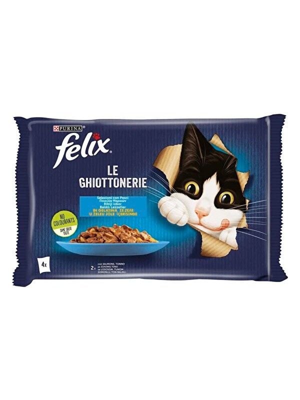 Felix Multipack Somonlu ve Ton Balıklı 4X85 gr 12'li Yetişkin Kedi Yaş Maması