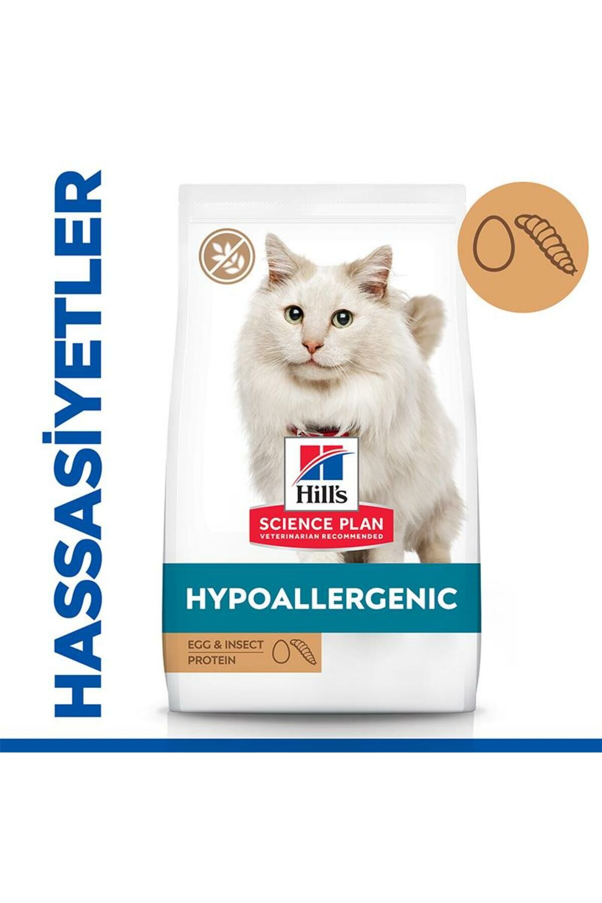 Hills Hypoallergenic Yumurta ve Larva Proteinli Yetişkin Kedi Maması 1.5kg