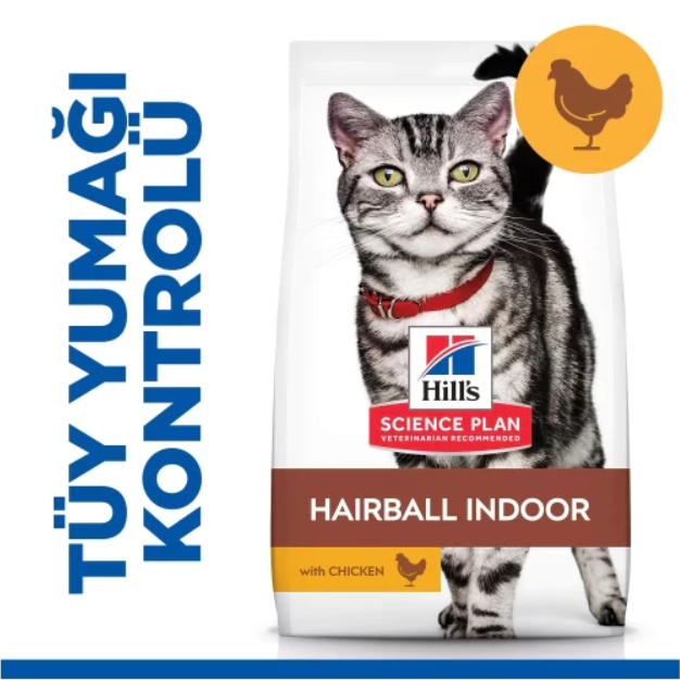 Hills Hairball Indoor Tavuklu Tüy Yumağı Önleyici Kedi Maması 1.5 Kg