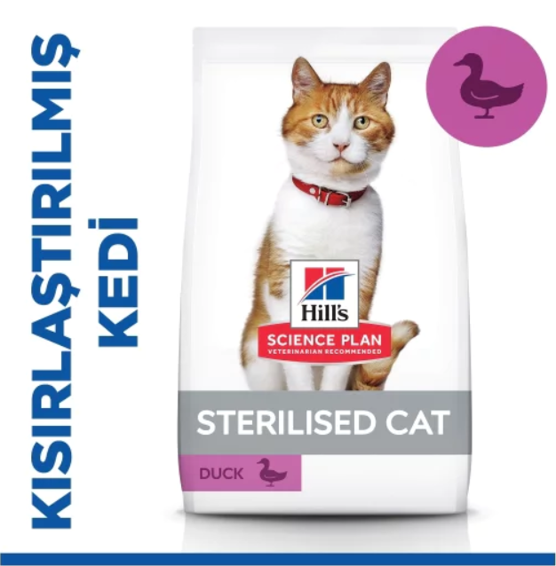 Hills Sterilised Kısırlaştırılmış Ördekli Kedi Maması 3 kg