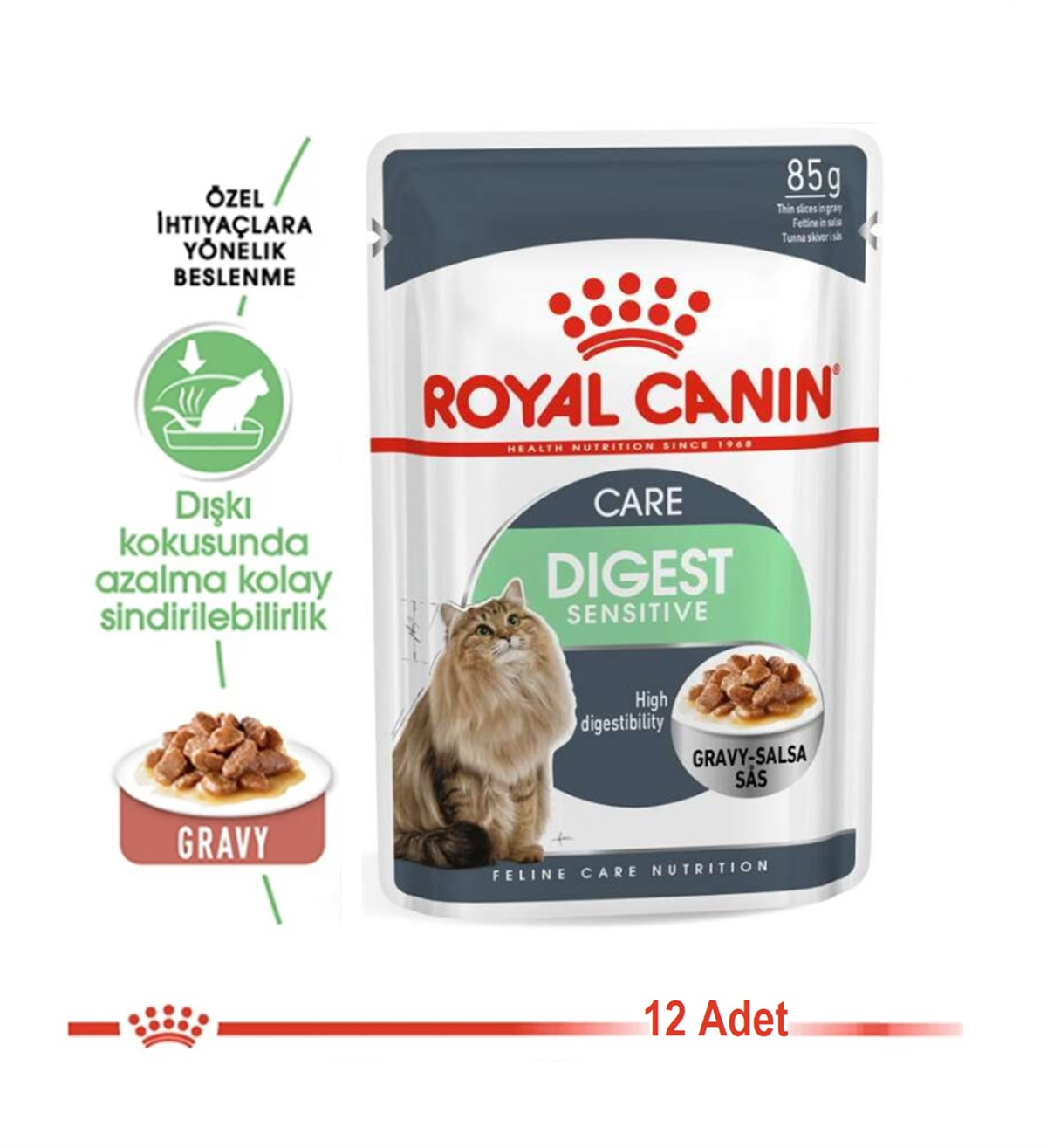 Royal Canin Digest Sensitive Yetişkin Kedi Konservesi 85 Gr X 12 Adet