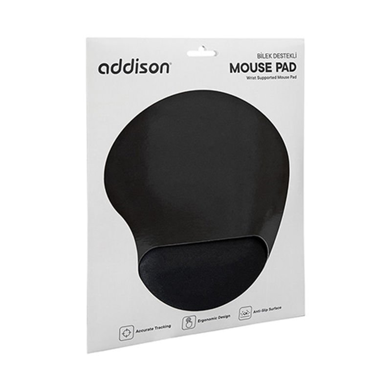 Addison 300521 Bileklik Destekli Siyah Mouse Pad En İyi Mouse Pad Lüx