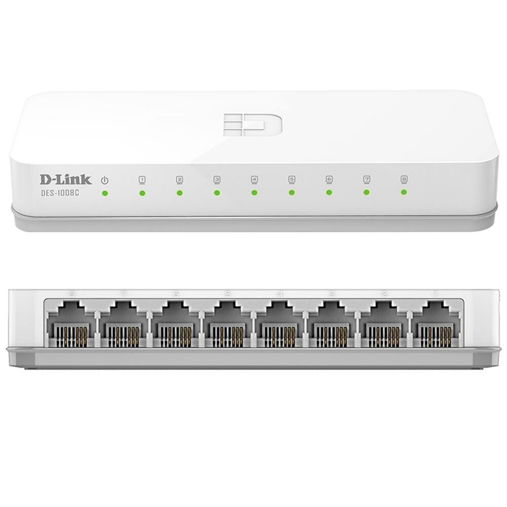 D-Link DES-1008c 10 100 Mbps 8 Port Ethernet Switch