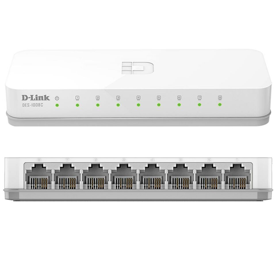 D-Link DES-1008c 10 100 Mbps 8 Port Ethernet Switch