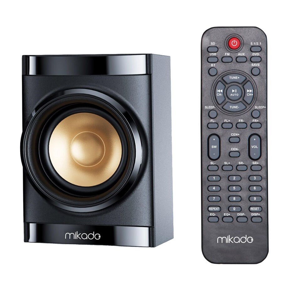 Mikado MD-381BT 40 watt 5+1 Ses Sistemi Usb Sd Kart Fm Radyo Bluetooth Destekli Sinema Sistemi Hoparlör