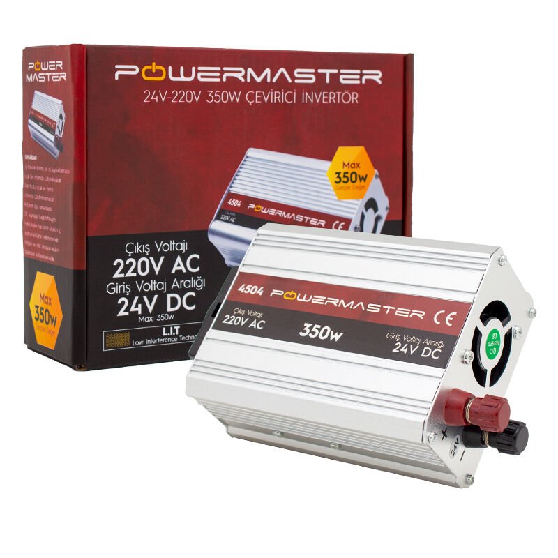 Powermaster 24 Volt 350 Watt 220 Volt Modified Sinus İnverter PM-4504 12v-220v Çevirici Dönüştürücü