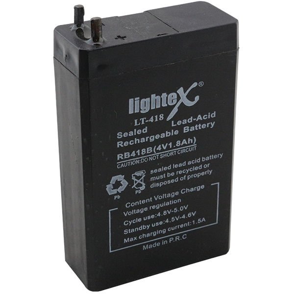 Lightex 4 Volt 1.8 Amper Ah Bakımsız Işıldak Aküsü 48 X 21 X 75 MM Yeni Tarihli Taze Akü