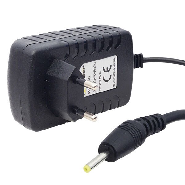 Powermaster 12 Volt 2 Amper İnce Uçlu Pc Adaptörü 2.5 0.7 Uçlu