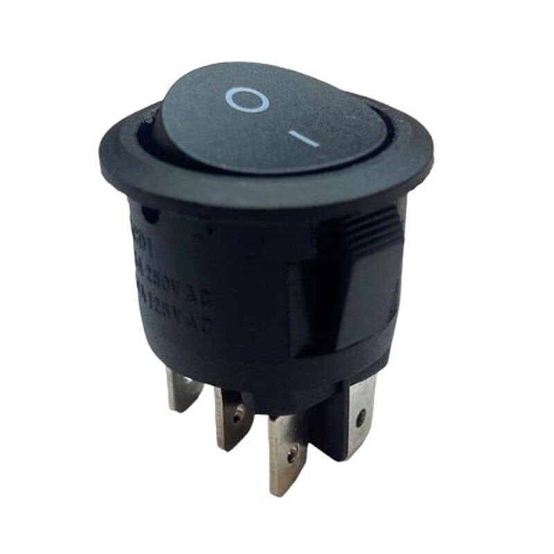 Ayt IC-133-6 Yuvarlak Siyah 6 Pin On Off Anahtar Aç Kapa Düğme Buton 30.2x24.1 mm