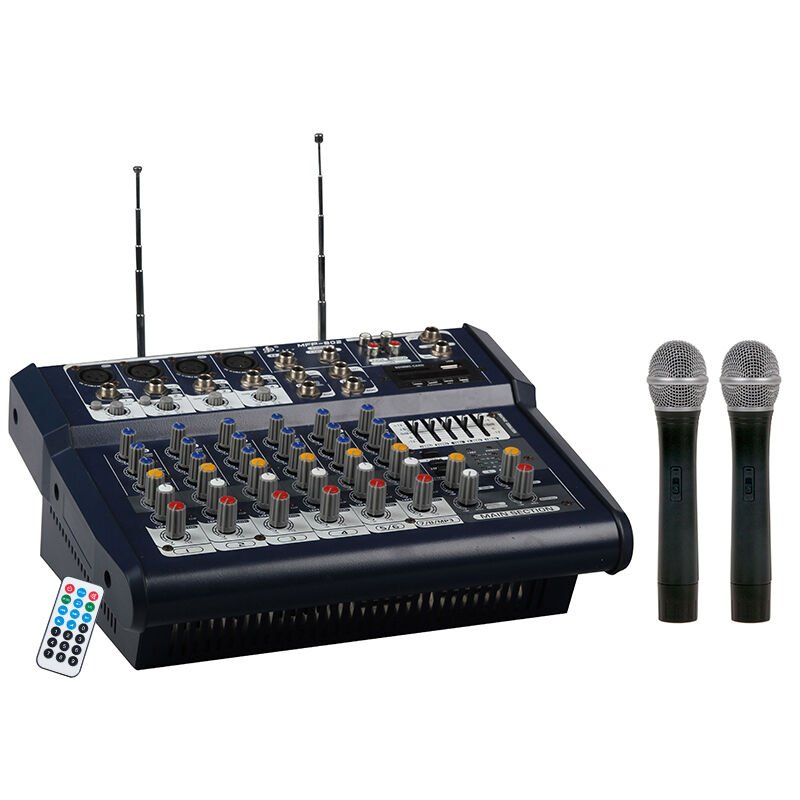 Lentus LNT-800M Çift El Kablosuz Mikrofonlu Power Mixer Anfi