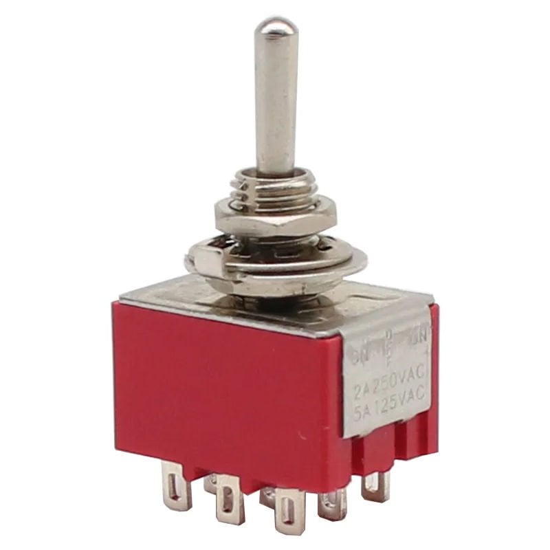 Ayt IC-148A 9 Pin Ø6mm On Off Toggle Switch Buton Aç Kapa Butonu 2 Kademe 30mm MTS-302