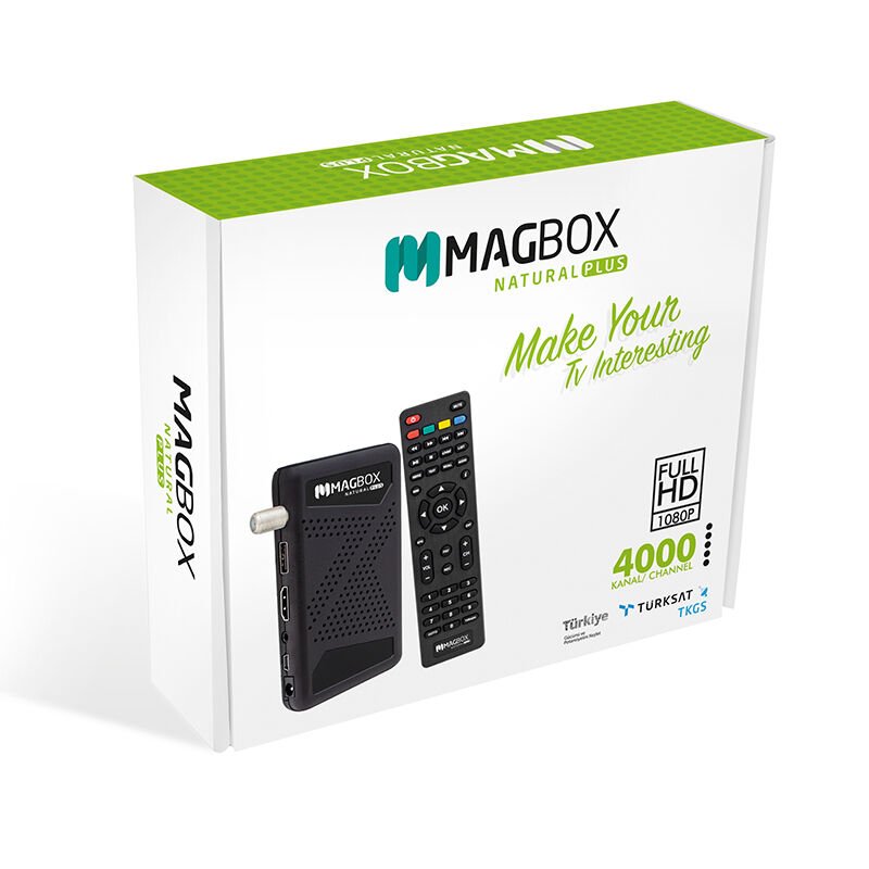 Magbox Natural Plus Tkgs li Youtube Özellikli Full Hd Mini Uydu Alıcısı Cihazı Usb Video Film Oynatabilme
