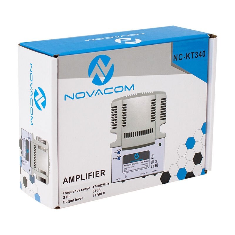 Ayt Novacom NC-KT340 47-862 Mhz 34 dB Kablo TV Amplifier Hat Yükseltici Uydu Sinyal Güçlendirici