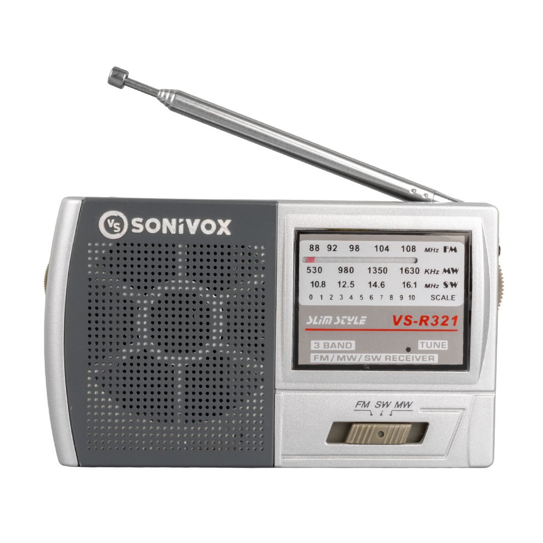 Sonivox Vs-r321 Gümüş Renk Mini Cep Radyosu Deprem Çantasına Uygun Fm Radyo Mini Mutfak Radyosu