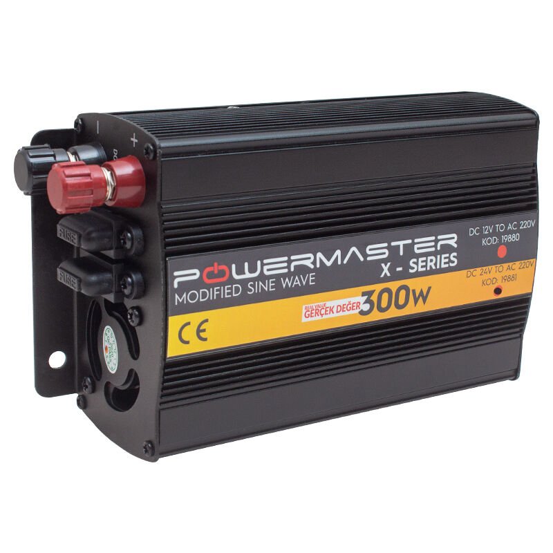 Powermaster 24-220V 24 Volt 300 Waat Modified Sınus İnverter PWR300-24v 24 Volt 220 Volt Dönüştürücü Çevirici