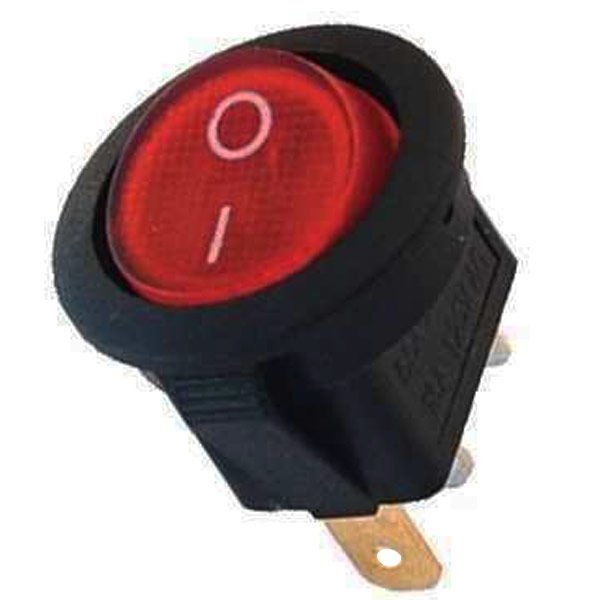 Powermaster Yuvarlak Işıklı Anahtar Aç Kapa On Off Anahtarı Düğme 3 Pin 10 Amper