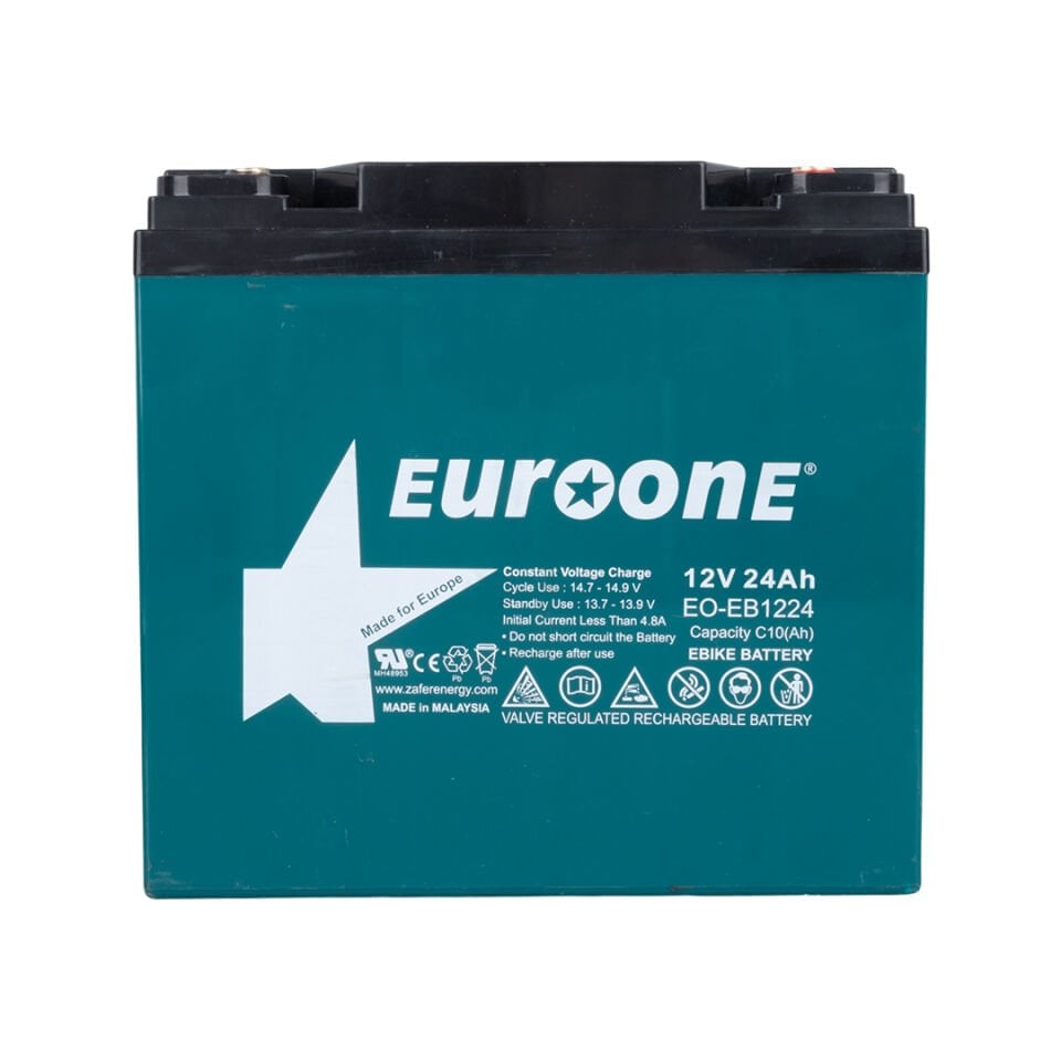 Euroone Elektirikli Bisiklet Aküsü Yeni Tarihli 180x76x167 mm Taze Akü