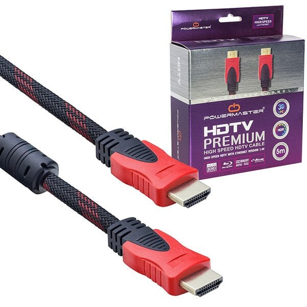 Ayt Powermaster HDMI Kablo Örgülü 5 Metre 3D Destekli Kaliteli Görüntü Sunar 1.4 Versiyon