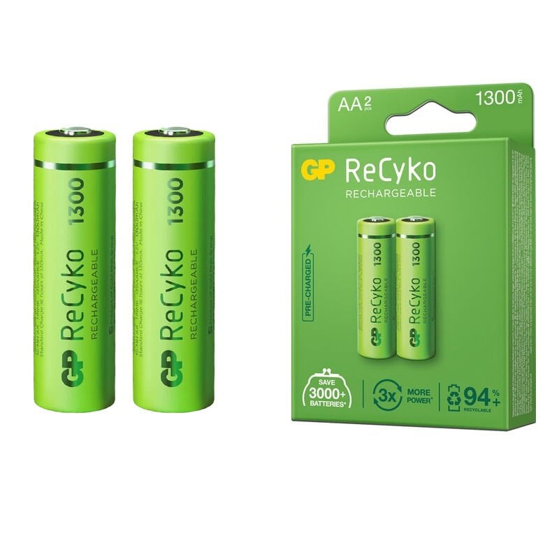 Gp Recyko 1300 Mah R6 AA Şarjlı 2'li Kalem Pil