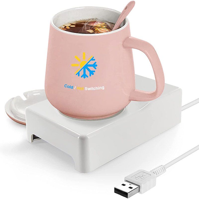 Powermaster Çift Kullanımlı Fanlı Usb Soğutucu Isıtıcı Bardak Isıtıcı Soğutucu Mini Buzdolabı Kettle