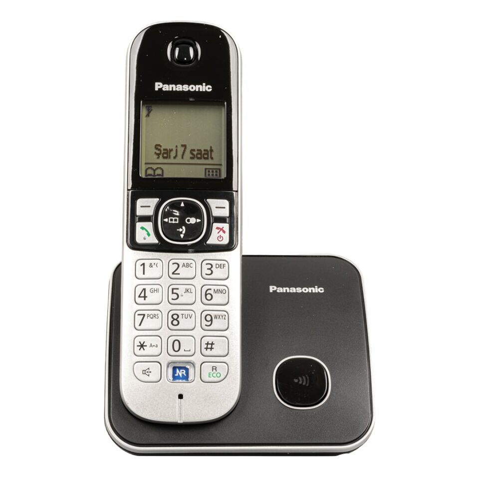 Panasonic KX-TG6811 Dect Telsiz Telefon Siyah Arayan Numarayı Gösterir Bebek Telsizi Oda Dinleme