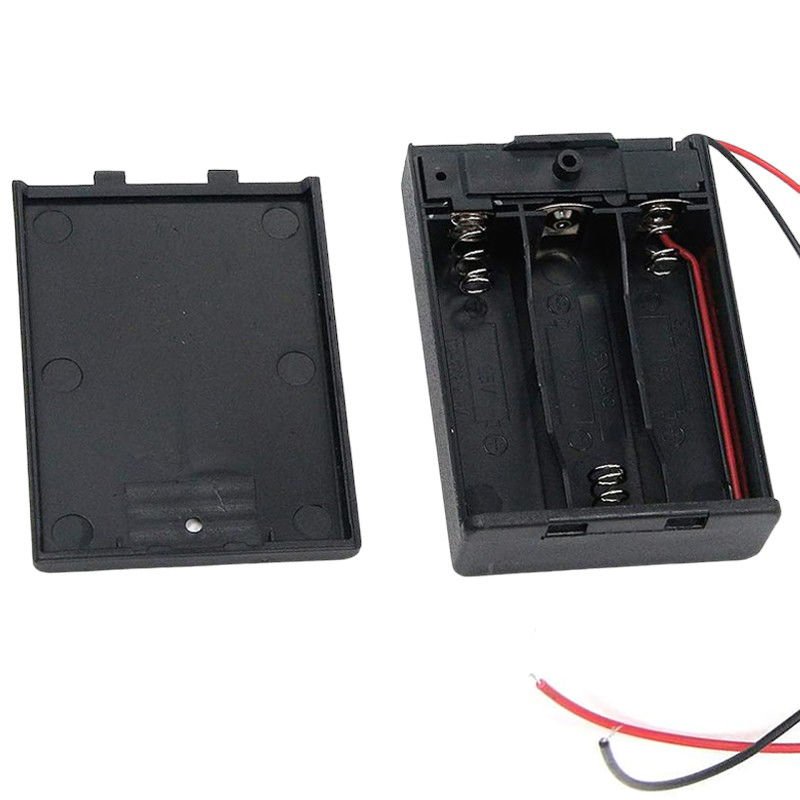 Powermaster 3 lü AA Kalep Pil Kapaklı Switch li Pil Yuvası Ardunio Deney İçin Pil Yuvası IC-233E