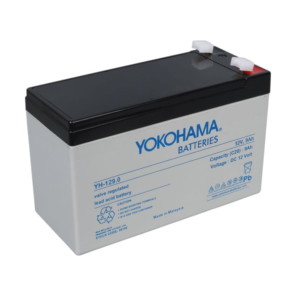 Ayt Yokohama 12 Volt 9 Amper Akü YH-129.0 150x65x90 Mm Taze Yeni Tarihli Akü