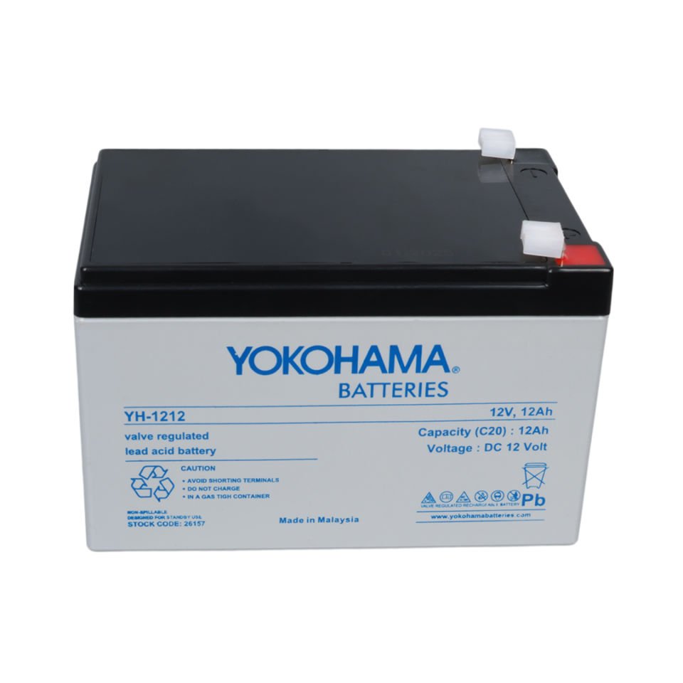 Ayt Yokohama 12 Volt 12 Amper Akü YH-121.2 151x98x95 Mm Taze Yeni Tarihli Akü