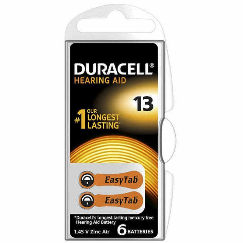 Duracell Kulaklık No 13 1 Paket İçinde 6 Adet Tek Pil