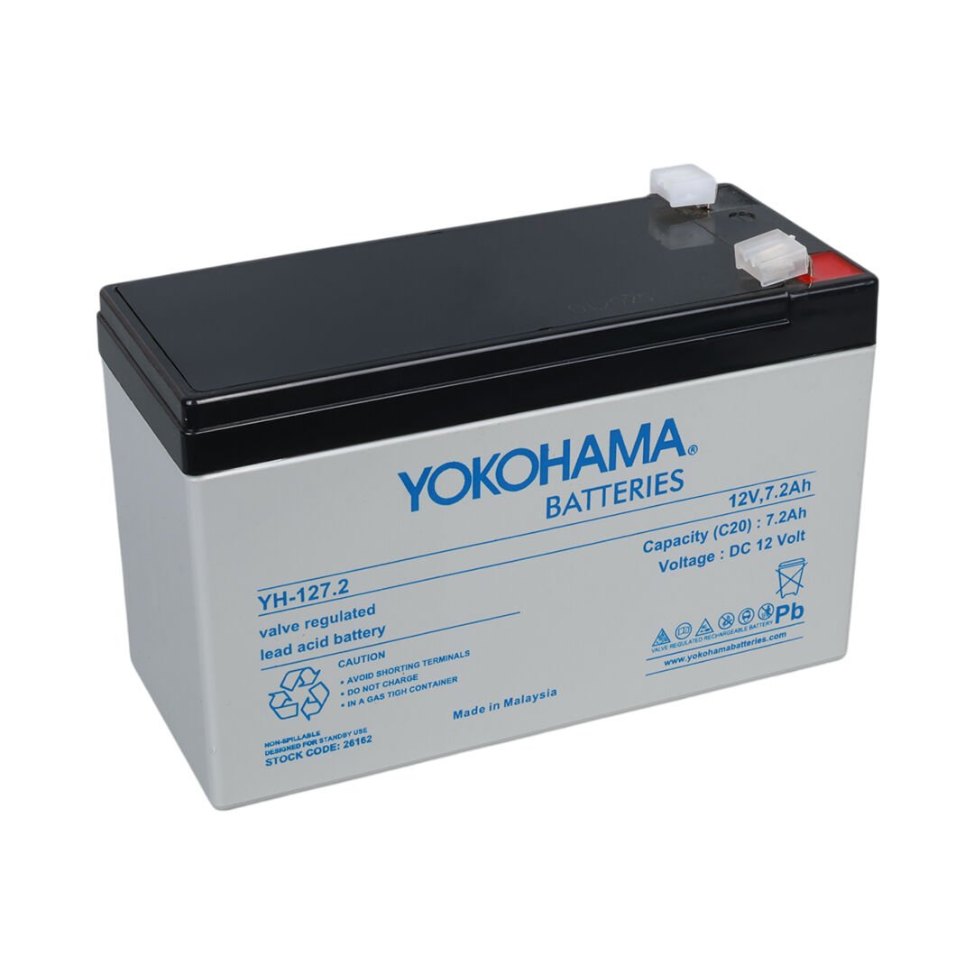 Ayt Yokohama 12 Volt 7.2 Amper Akü YH-127.2 150x65x90 Mm Taze Yeni Tarihli Akü