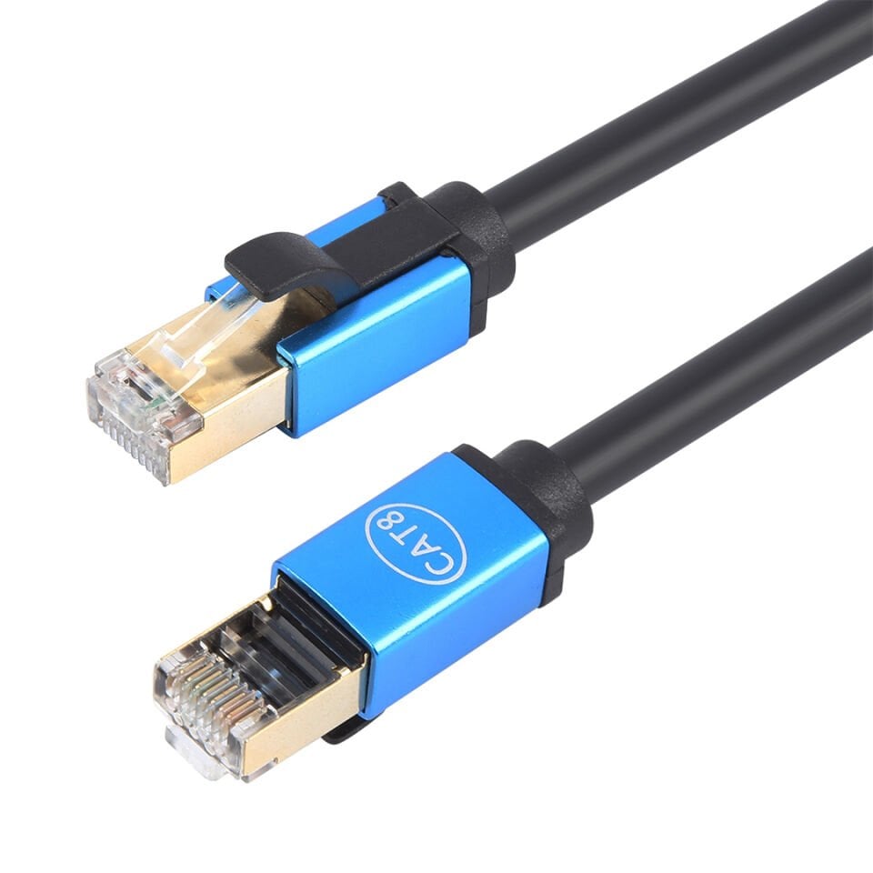 Ayt Cat8 Ethernet RJ45 Ethernet 5 Metre Kablo 40 Gbps Hız Destekli İnternet Kablosu Jack Soketli Hazır Kablo