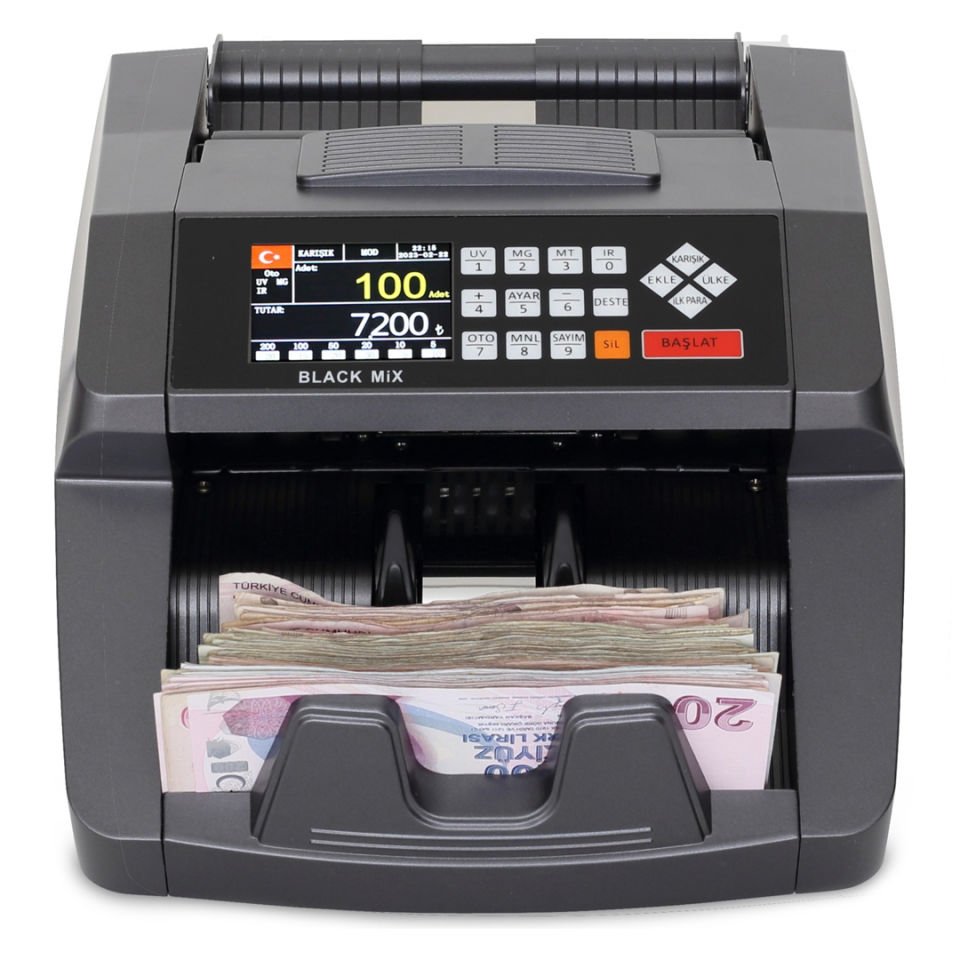 Ayt BlackMix Geçersi Para Ayırma Para Sayma Makinesi Karışık Sayma Toplam Tutar Kağıt Para Sayma Makinası