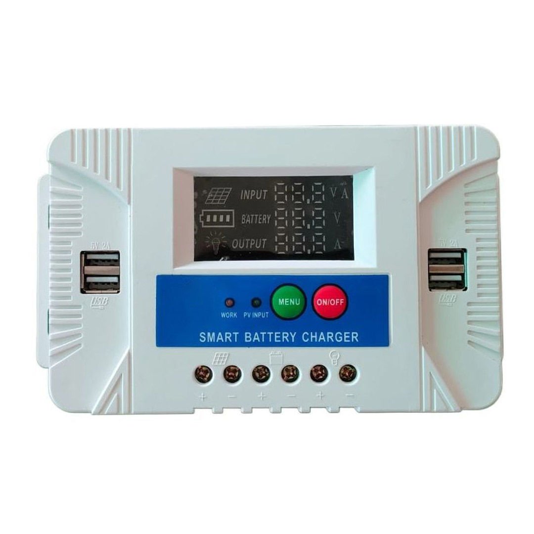 Powermaster PM-10A 12V-24V 10A 4 USB li Dijital Otomatik Solar Şarj Regülatörü Akü Şarj Kontrol Cihazı 12-24 Volt