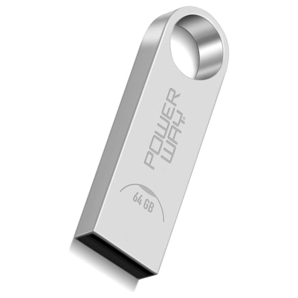 Powerway 64 GB USB 2.0 Metal Mini Flash Bellek Hafıza Saklama Alanı