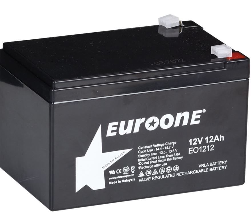 Ayt Euroone EO-1212 12 Volt 12 Amper Bakımsız Kuru Akü 151.2 x 98.1 x 95.1 mm