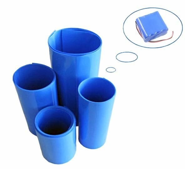 Powermaster 1 Metre PVC Isı Borusu Mavi Shrink 40 Mm 18650 Pil Yalıtım Isı Büzülme Kablo Kılıfı