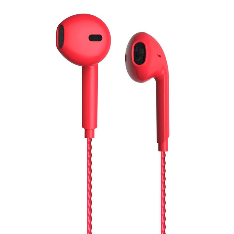 Lenovo Lecoo EH104R 3.5 Mm Jacklı Kablolu Kulak İçi Mikrofonlu Kulaklık Kırmızı