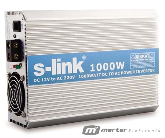S-link Sl-1000 Watt 12 Volt 1000 Watt İnverter 12V-220V Çevirici  Dönüştürücü İnverter