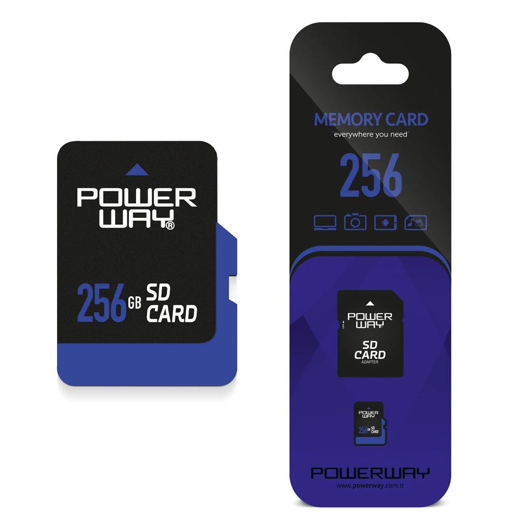 Powerway Pwr-256 Micro Sd Hafıza Kartı 256 Gb Cep Telefonu Fotoğraf Makinası Kapasite Kart