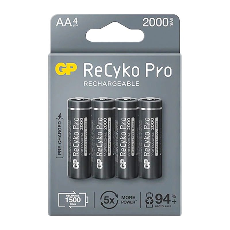 Gp Recyko Pro AA 2000 Mah Şarjlı 4'lü Pil