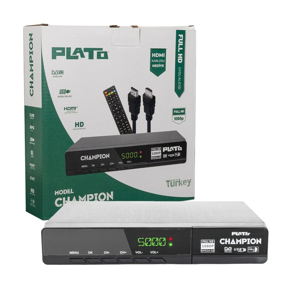 Ayt Plato Champion Metal Kasalı Full HD Uydu Alıcısı