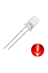 10 ADET - 5MM LED Kırmızı Şeffaf